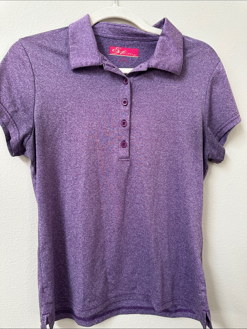 E Whitley Purple Heathered Polo Shirt/Golf Shirt